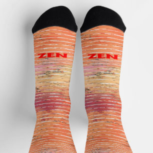 Chaussette Zen rouge roseaux à l'intérieur des chaussettes pr