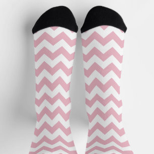 Chaussette Zigzag rose, Chevron rose, Motif géométrique