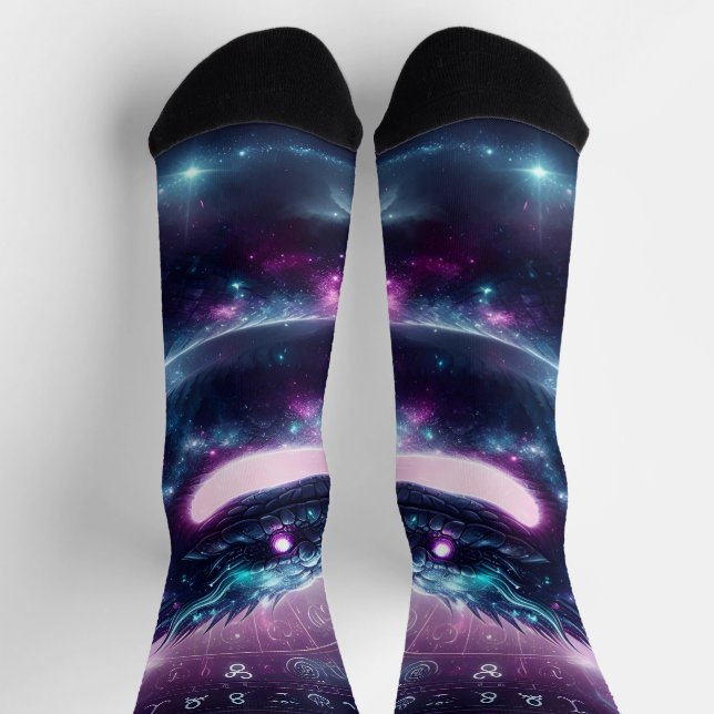 Chaussette Zodiaque Galaxie Astrologie Serpent Cosmique (Haut)