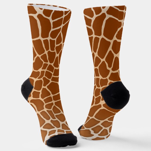 Chaussette Zones Brown de girafe Animaux exotiques Amusants à (Angulaire)