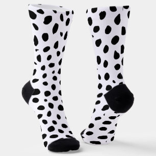 Chaussette Zones de guépard noir blanc
