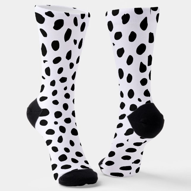 Chaussette Zones de guépard noir blanc (Angulaire)