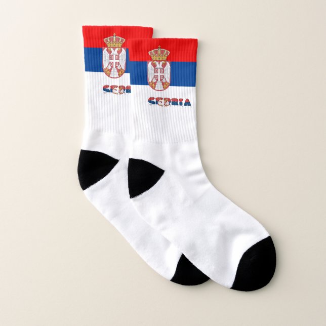 chaussettes au drapeau serbe (Paire)
