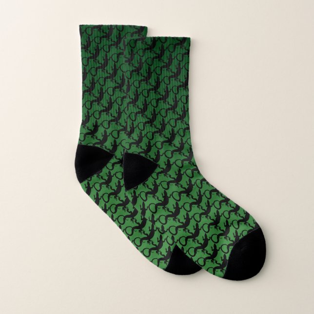 Chaussettes d'art de lézard Chaussettes de reptile (Paire)