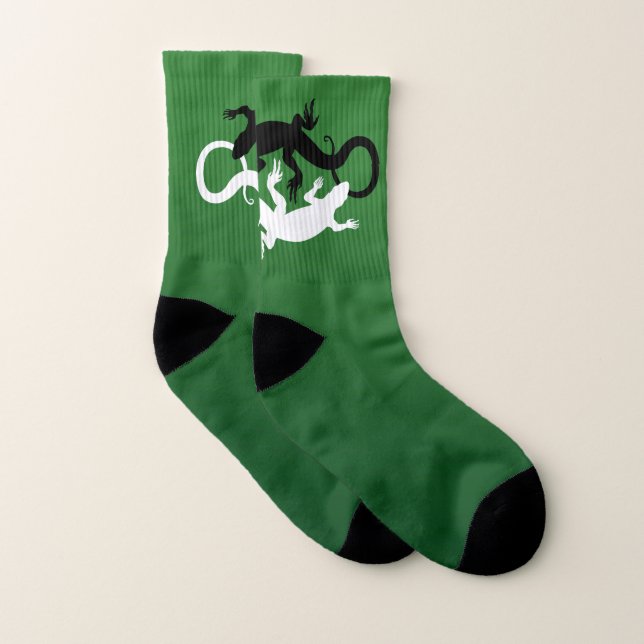 Chaussettes Lizard Art Yin Yang Chaussettes Reptil (Paire)