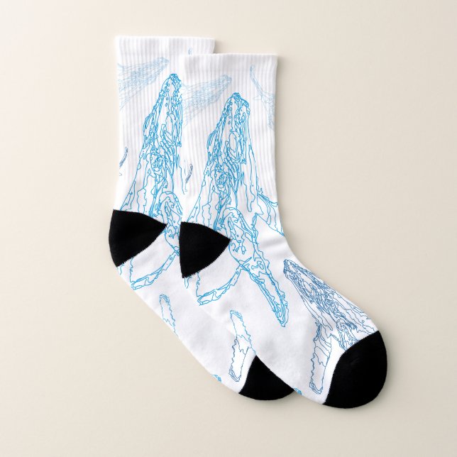 Chaussettes modelées de baleine de bosse (Paire)