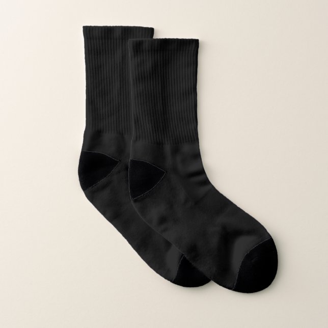 CHAUSSETTES NOIRES D'IMPRESSION DE COUTUME PARTOUT (Paire)