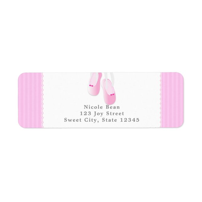 Chaussons de ballet rose Étiquettes Invitation (Devant)