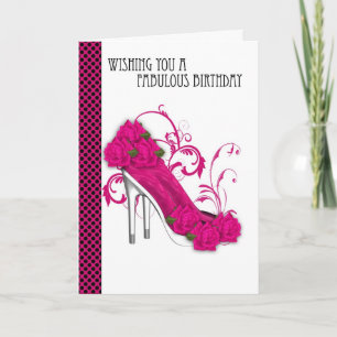 Chaussure branchée et carte de voeux pour annivers