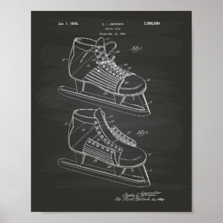 Chaussure de hockey 1934 Art breveté - tableau de 