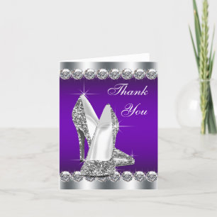 Chaussure violet haute talon Merci Cartes