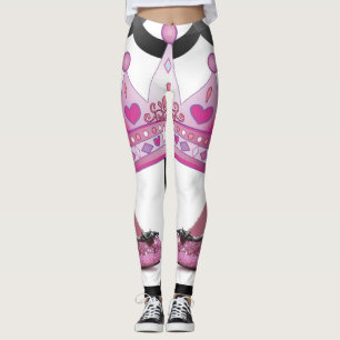 chaussures à couronne rose leggings