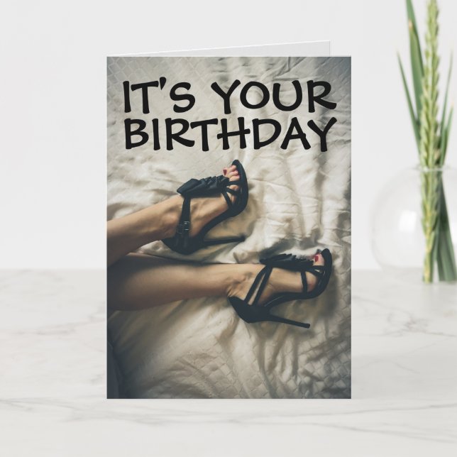 CHAUSSURES À HAUT NIVEAU CARTE D'ANNIVERSAIRE POUR (Devant)