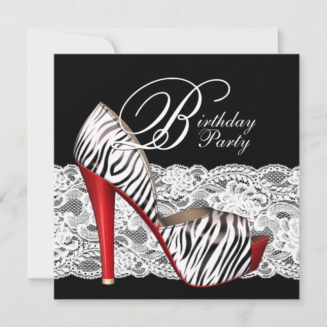 Chaussures à talon élevé invitations Red Zebra Par (Devant)