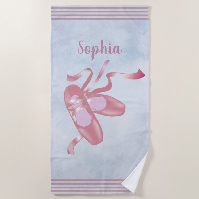 Chaussures de ballet Design Serviette de plage (Devant)