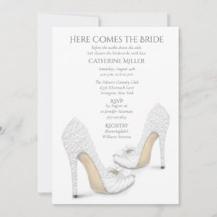 Chaussures de mariée en dentelle Invitation à la d