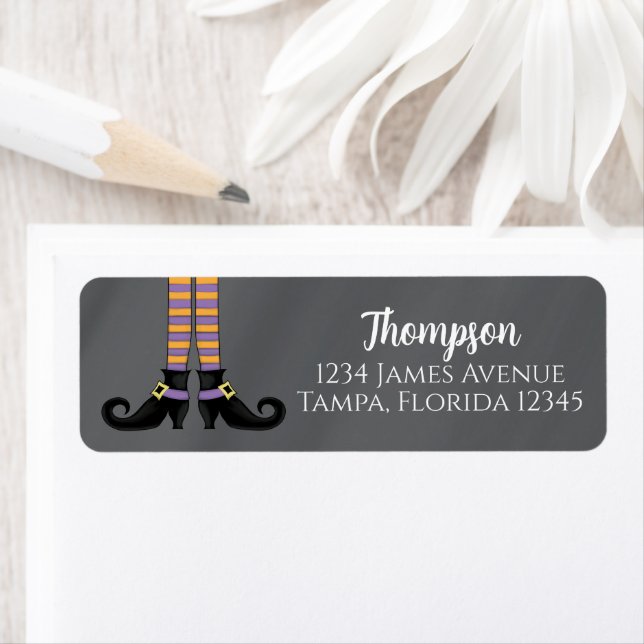 Chaussures de sorcière d'Halloween mignonne Éffray (En situation)