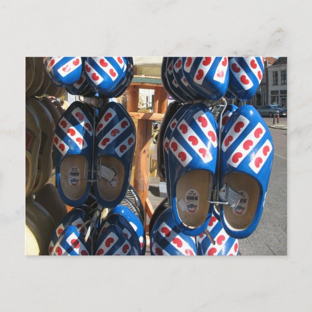 Chaussures en bois frison Clogs Photo Carte Postal (Devant)