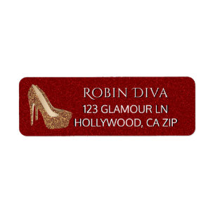 Chaussures fascinantes rouges de talon haut d'or