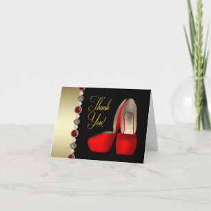Chaussures haute talon perles Black Red Gold Merci
