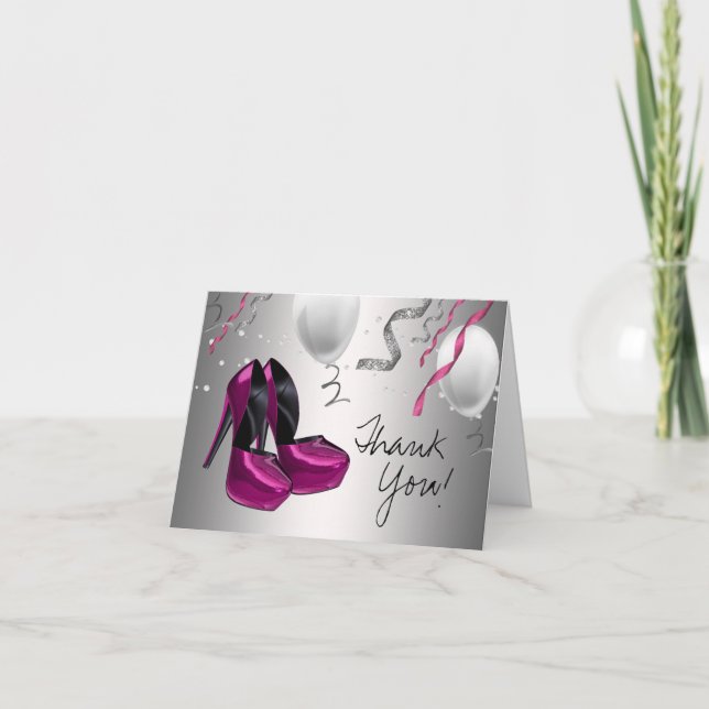 Chaussures Hot Rose High Heel Merci Cartes (Devant)