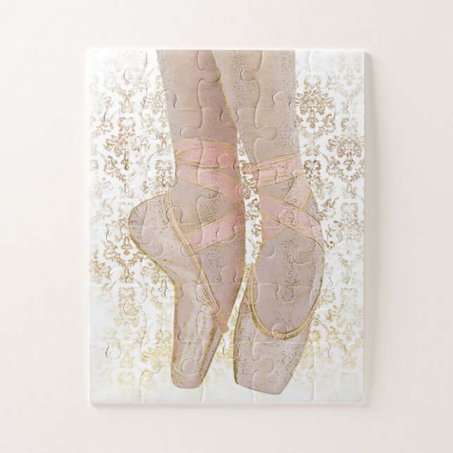 Chaussures Jigsaw Puzzle - Or rose Blanc (Vertical)