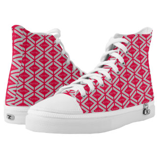 CHAUSSURES MONTANTES くつFULL赤グレー