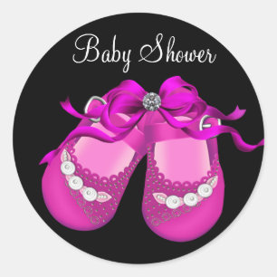 Chaussures pour bébé Hot rose Black Girl Sticker B