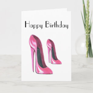 Chaussures roses Carte Anniversaire