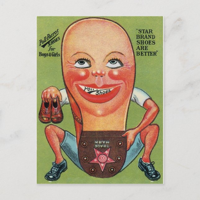 Chaussures vintages et carte postale (Devant)