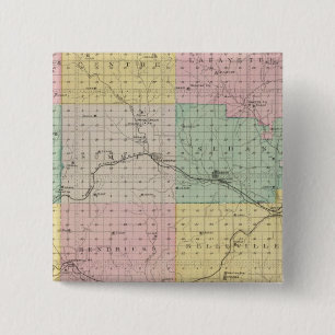 Chautauqua County, Kansas 2 Inch Square Button