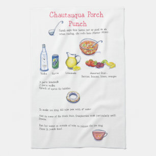 Chautauqua porch punch kitchen towel