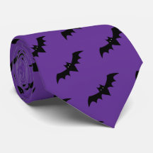 Chauve-chauve-souris noir Cravate Motif Halloween