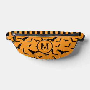 Chauve-souris Motif orange noir Monogramme