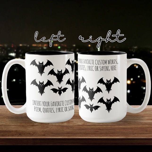 Chauves-souris déplaisantes - Mug saisonnière pers (Halloween bats mug, autumn coffee mug, creepy seasonal mug, pumpkin season mug, fall vibes mug,)