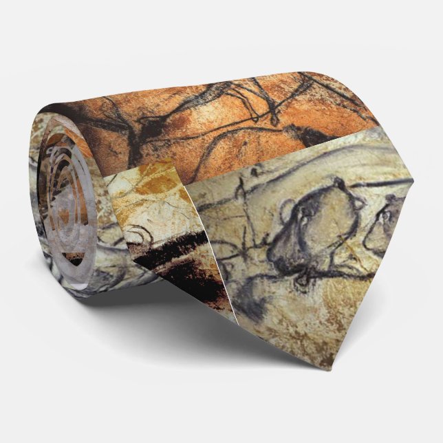 Chauvet Cave Paintings Tie (Rolled)