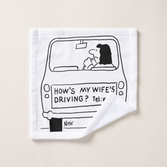Chauviniste Comment ma femme conduit-elle ? (Gant de toilette)