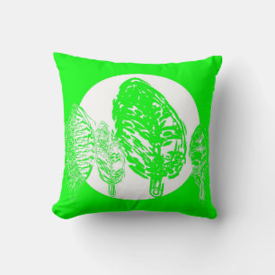 Chaux / Arbres verts - Coussin