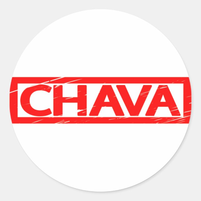 Chava Stamp Classic Round Sticker (Front)