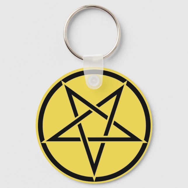Chaveiro Básico Pentagrama Invertido Keychain (Front)