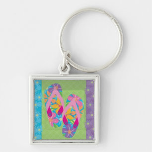 Chaveiro "Chinelas florais" Keychain
