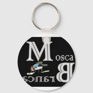 chaveiro mosca branca keychain