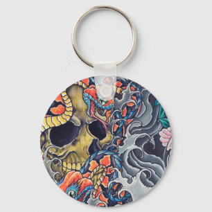 Chaveiro redondo "Abstrato Tatoo" Keychain