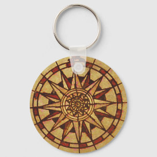 Chaveiro 'Rosa dos Ventos' Through Waves Keychain