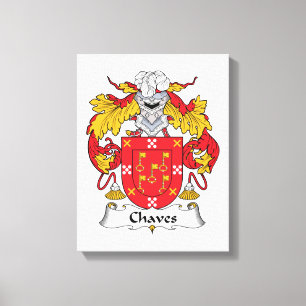 Chaves Family Crest Canvas Print