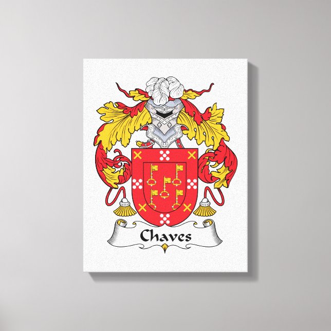 Chaves Family Crest Canvas Print (Front)