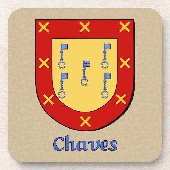 Chaves Family Shield Coaster (Front)