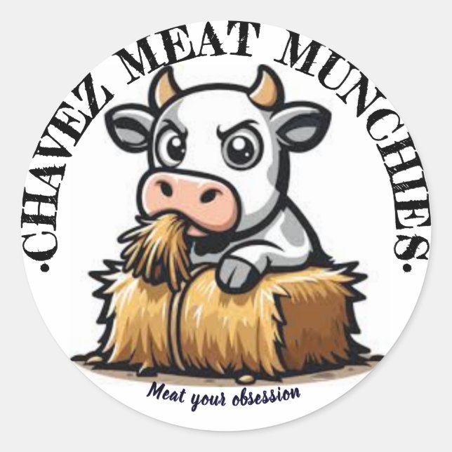Chavez Jerky Classic Round Sticker (Front)