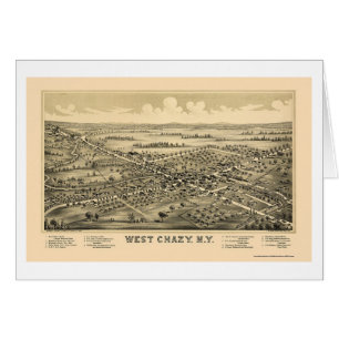 Chazy occidental, carte panoramique de NY - 1899
