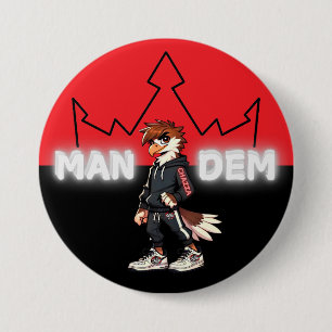 Chazza - Mandem Collection -SVBK- SILVERBCKK TTV  3 Inch Round Button